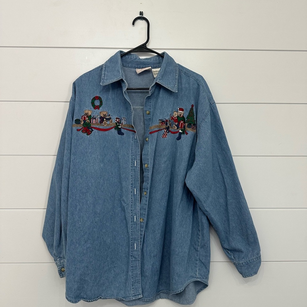 Faded Glory Light Blue Denim Shirt